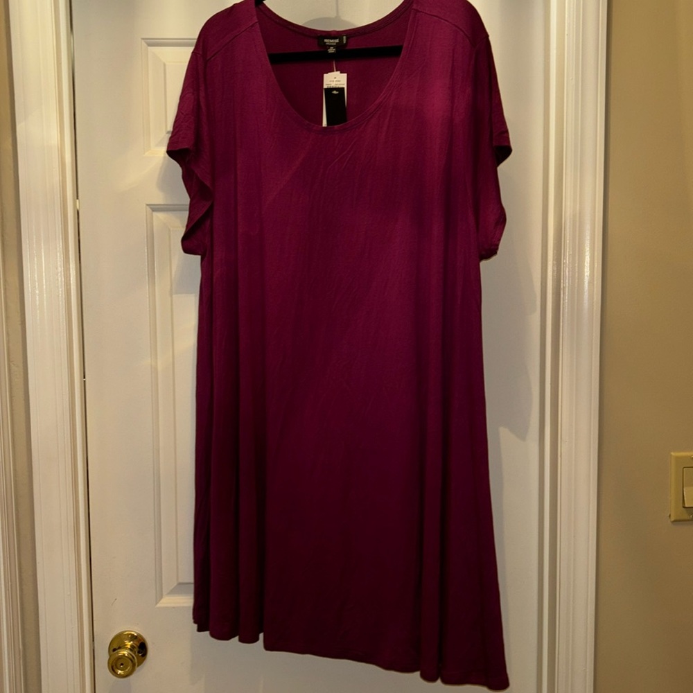 Purple Short Sleeve Dress